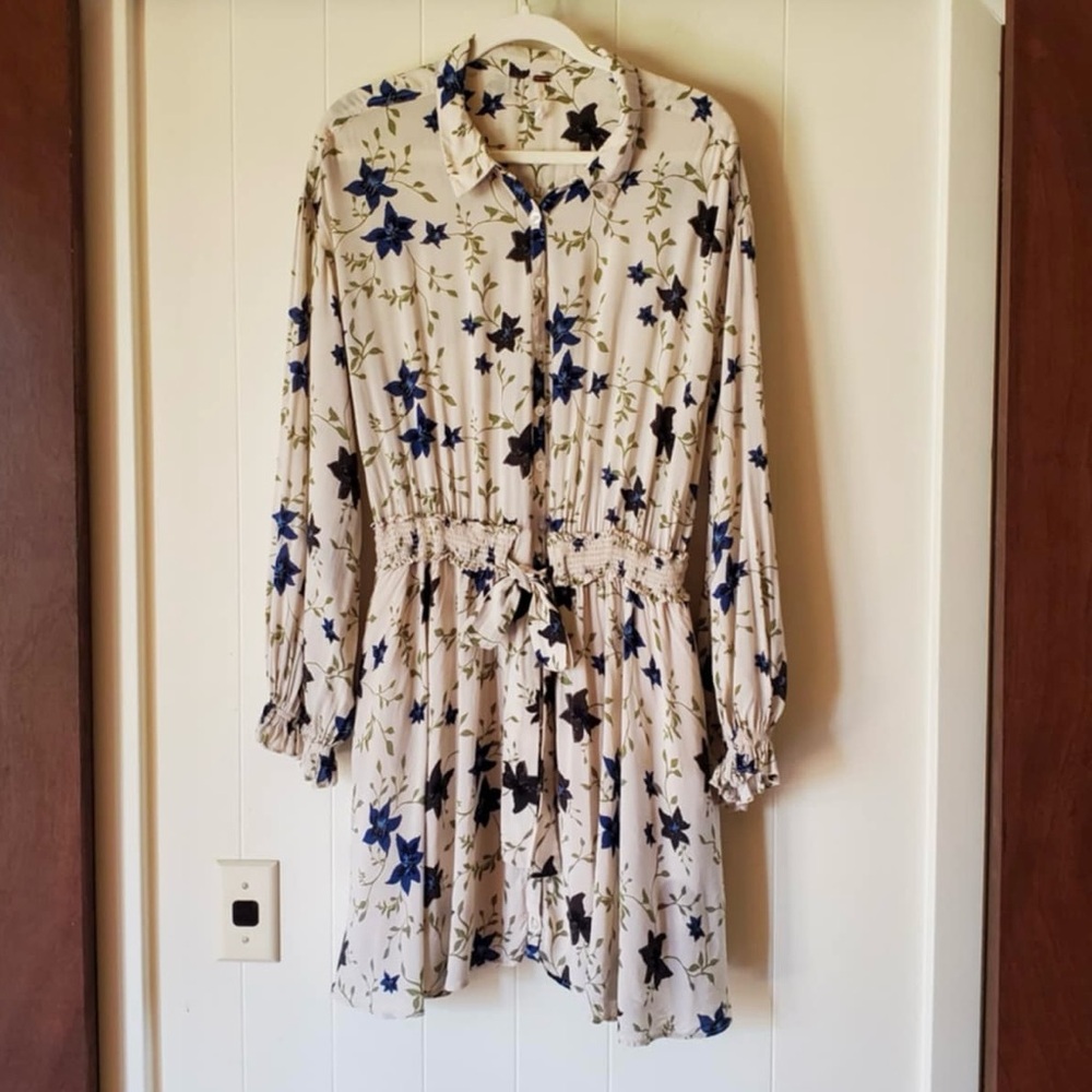 Free People Lighten Up Tea Combo Mini Dress Large - Picture 3 of 13